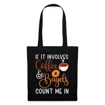 Bagel Food Gift Bagel - Tote Bag - black - Front