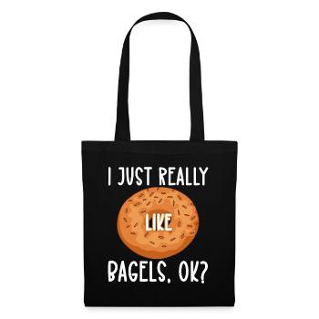 Bagel Food Gift Bagel - Tote Bag - black - Front