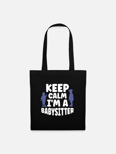 Babysitter Geschenk Babysitting Bester Babysitter - Stoffbeutel - Schwarz