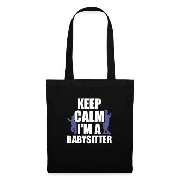 Baby-sitter Gift Babysitting Meilleure baby-sitter - Sac en tissu - noir - Devant