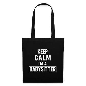 Baby-sitter Gift Babysitting Meilleure baby-sitter - Sac en tissu - noir - Devant