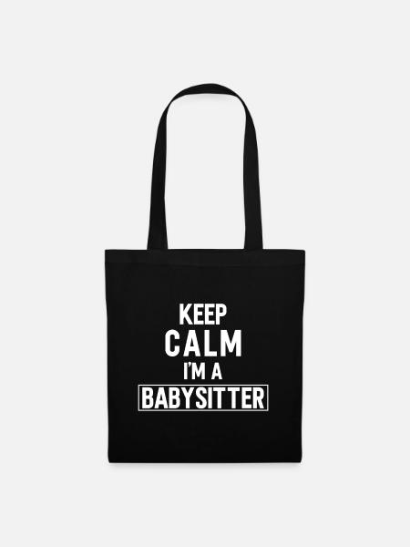 Babysitter Geschenk Babysitting Bester Babysitter - Stoffbeutel - Schwarz