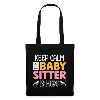 Baby-sitter Gift Babysitting Meilleure baby-sitter - Sac en tissu - noir - Devant