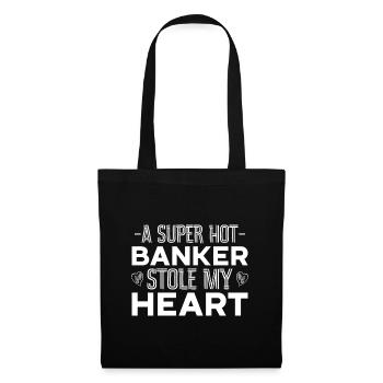 Banquier Banque Argent Banquier - Sac en tissu - noir - Devant