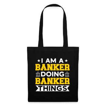 Banquier Banque Argent Banquier - Sac en tissu - noir - Devant