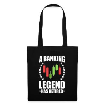 Banquier Banque Argent Banquier - Sac en tissu - noir - Devant
