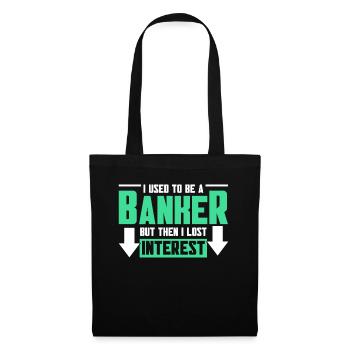 Banquier Banque Argent Banquier - Sac en tissu - noir - Devant