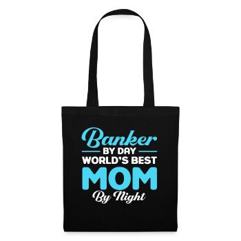 Banquier Banque Argent Banquier - Sac en tissu - noir - Devant