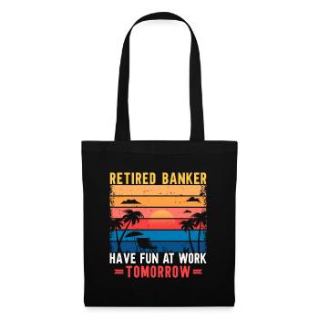 Banquier Banque Argent Banquier - Sac en tissu - noir - Devant