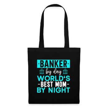Banquier Banque Argent Banquier - Sac en tissu - noir - Devant