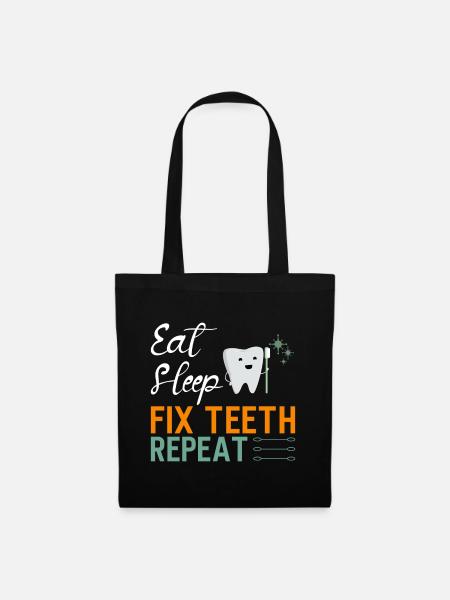 Zahnarzt Dental Geschenk Medizinstudent Zahnarzt - Stoffbeutel - Schwarz