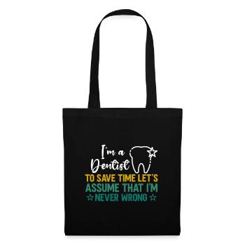 Dentist Dental Gift Medical Student Dentist - Tote Bag - black - Front