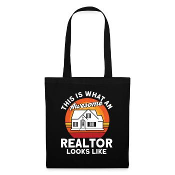 Real Estate Agent Broker Profession Real Estate - Tote Bag - black - Front