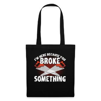 Carpenter gift saying woodworking - Tote Bag - black - Front