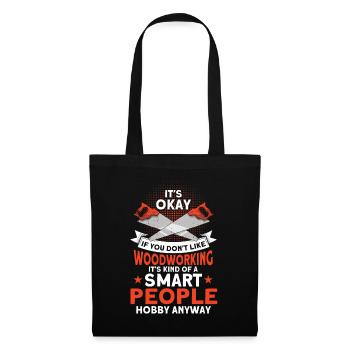Carpenter Gift Saying Woodworking - Tote Bag - black - Front
