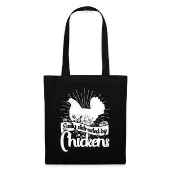 Poulet Coq Poulet Agriculteur Poule Volaille Coq - Sac en tissu - noir - Devant