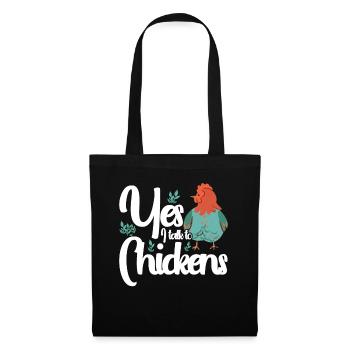 Poulet Coq Poulet Agriculteur Poule Volaille Coq - Sac en tissu - noir - Devant