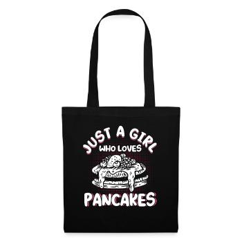 Pfannkuchen Liebhaber Geschenk Pfannkuchen Spruch - Stoffbeutel - Schwarz - Vorne