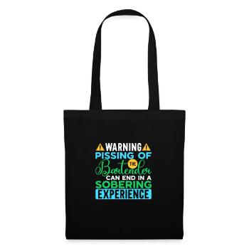 Barman Cadeau Mixologue Dire Bar - Sac en tissu - noir - Devant