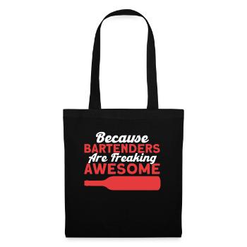 Barman Cadeau Mixologue Dire Bar - Sac en tissu - noir - Devant