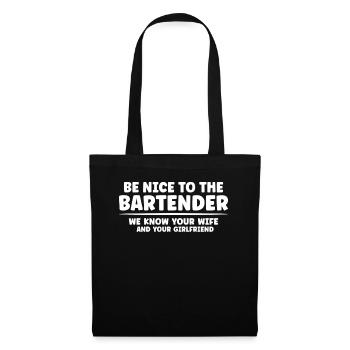 Bartender Gift Mixologist Saying Bar - Tote Bag - black - Front