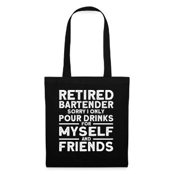 Barkeeper Geschenk Mixologist Spruch Bar - Stoffbeutel - Schwarz - Vorne