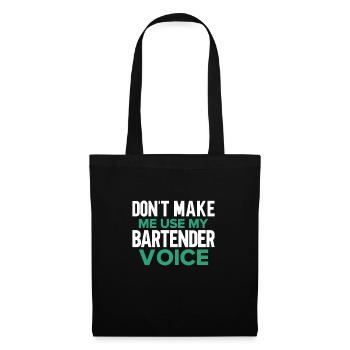 Barman Gift Mixologist Saying Bar - Sac en tissu - noir - Devant