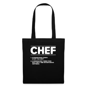 Chef saying gift funny cook - Tote Bag - black - Front