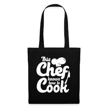 Chef saying gift funny cook - Tote Bag - black - Front
