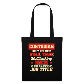 Concierge Cadeau Concierge d'école - Sac en tissu - noir - Devant