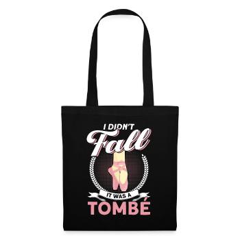 Ballet ballerine danseuse ballet - Sac en tissu - noir - Devant