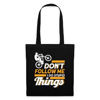 Cadeau VTT vélo vtt vtt - Sac en tissu - noir - Devant