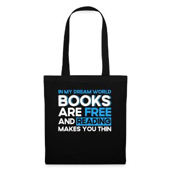 Livre de lecture livre livre cadeau lecture de livres - Sac en tissu - noir - Devant