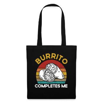 Burrito Taco Mexico Food Fan Burrito Eating - Tote Bag - black - Front