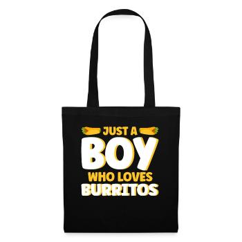 Burrito Taco Mexique Nourriture Fan Burrito Manger - Sac en tissu - noir - Devant
