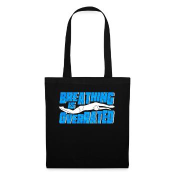 Schwimmen Geschenk Schwimmer Spruch Schwimmen - Stoffbeutel - Schwarz - Vorne