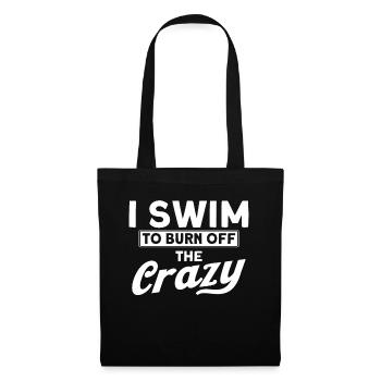 Schwimmen Geschenk Schwimmer Spruch Schwimmen - Stoffbeutel - Schwarz - Vorne