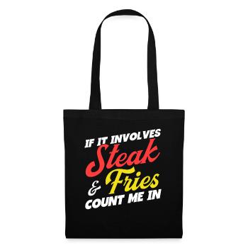 Meat Lover Saying Funny BBQ Meat Steak - Tote Bag - black - Front