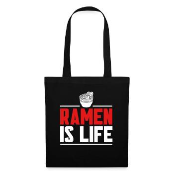Ramen Nudel Liebhaber Essstäbchen Japanische Nudel - Stoffbeutel - Schwarz - Vorne