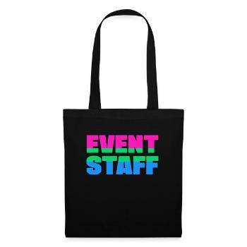 Event Staff Shirt Party Crew Uniform Pride Lgbt - Stoffbeutel - Schwarz - Vorne