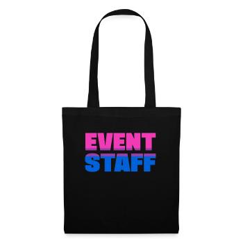 Event Staff Shirt Party Crew Uniform Pride Lgbt - Stoffbeutel - Schwarz - Vorne