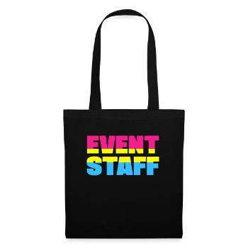 Event Staff Shirt Party Crew Uniform Pride Lgbt - Stoffbeutel - Schwarz - Vorne