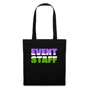 Event Staff Shirt Party Crew Uniform Pride Lgbt - Stoffbeutel - Schwarz - Vorne