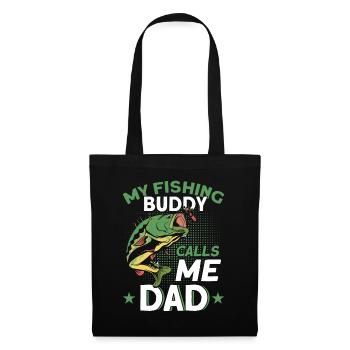 Cadeau de pêche Pêche Pêcheur Drôle De Pêcheur - Sac en tissu - noir - Devant