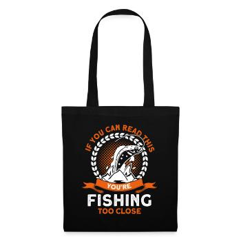 Cadeau de pêche Pêche Pêcheur Drôle De Pêcheur - Sac en tissu - noir - Devant