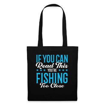 Cadeau de pêche Pêche Pêcheur Drôle De Pêcheur - Sac en tissu - noir - Devant