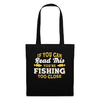 Cadeau de pêche Pêche Pêcheur Drôle De Pêcheur - Sac en tissu - noir - Devant