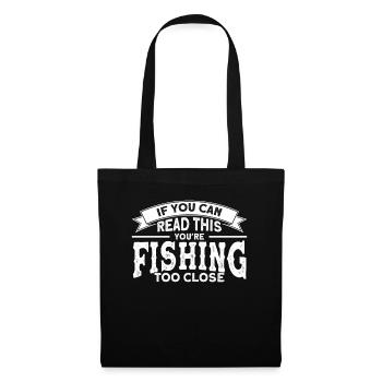 Cadeau de pêche Pêche Pêcheur Drôle De Pêcheur - Sac en tissu - noir - Devant
