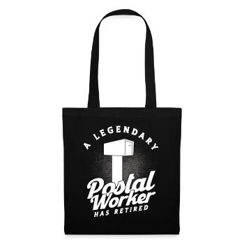 Postbote Briefträger Paketzusteller Job Postbote - Stoffbeutel - Schwarz - Vorne