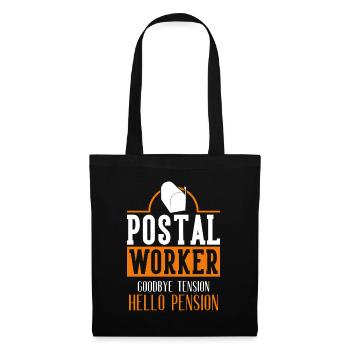 Postbote Briefträger Paketzusteller Job Postbote - Stoffbeutel - Schwarz - Vorne